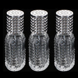 3x Pineapple Portable Glass Container Perfume Bottles With Spray Silver 30ml