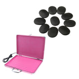 Hot Rock Heating Box Massage Stone Warmer Case Heater + Stones Set US Plug
