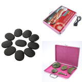 Hot Rock Heating Box Massage Stone Warmer Case Heater + Stones Set US Plug