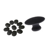 11 Pieces Massage Stone Natural   Basalt Hot Rock for Spa Gua Sha