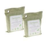 2 Pack Bamboo Charcoal Air Purifying Freshener Odor Eliminator Bag Green
