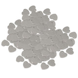 200x 14mm Metal Flat Heart Blank Stamping Charms Tag Pendants Jewelry Making