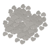 200x 14mm Metal Flat Heart Blank Stamping Charms Tag Pendants Jewelry Making