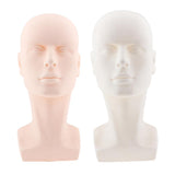 2Pcs Bald Male Mannequin Head Model Glasses/Headset Display Stand Hat Rack