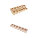 2 Pieces Wood Essential Oils Perfume Display Storage Organizer Holder Stand