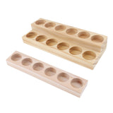 2 Pieces Wood Essential Oils Perfume Display Storage Organizer Holder Stand