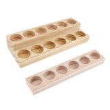 2 Pieces Wood Essential Oils Perfume Display Storage Organizer Holder Stand