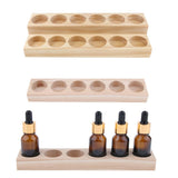 2 Pieces Wood Essential Oils Perfume Display Storage Organizer Holder Stand