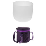 8 Inch Crystal Singing Bowl C Note white+Thicken Singing Bowl Carry Bag Case