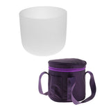 8 Inch Crystal Singing Bowl C Note white+Thicken Singing Bowl Carry Bag Case