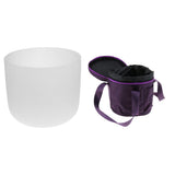 8 Inch Crystal Singing Bowl C Note white+Thicken Singing Bowl Carry Bag Case