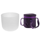 8 Inch Crystal Singing Bowl C Note white+Thicken Singing Bowl Carry Bag Case