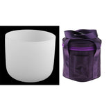 8 Inch Crystal Singing Bowl C Note white+Thicken Singing Bowl Carry Bag Case