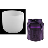 8 Inch Crystal Singing Bowl C Note white+Thicken Singing Bowl Carry Bag Case
