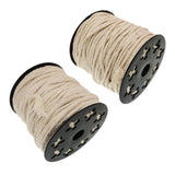 2set Natural Cotton Rope Braided Twisted Cords Twine Crafts Raw White 60/50m