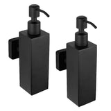 2pcs Soap Pump Shampoo Dispenser Lotion Bottle Container Wall Mounted Square