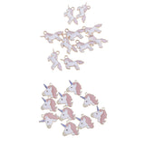 20 Pieces Unicorn Charms Pendant Findings Beads Jewelry Making Crafts Pink