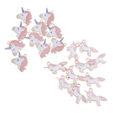 20 Pieces Unicorn Charms Pendant Findings Beads Jewelry Making Crafts Pink