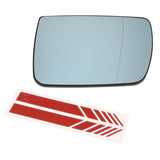 2 PC Left+Right Heated Wing Mirror Glass+2 Line Mirror Stickers for  X5