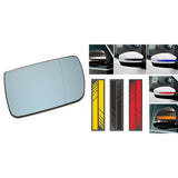 2 PC Left+Right Heated Wing Mirror Glass+2 Line Mirror Stickers for  X5
