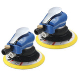 2x 6'' Air Orbital Sander Pneumatic Disc Polisher Grinding Sanding Tool