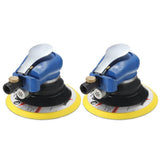 2x 6'' Air Orbital Sander Pneumatic Disc Polisher Grinding Sanding Tool