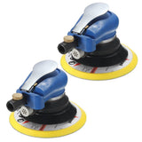 2x 6'' Air Orbital Sander Pneumatic Disc Polisher Grinding Sanding Tool