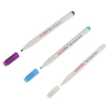 2Pcs Water Soluble Pens ( Blue White) + 1Pcs Air Erasable Pen Purple