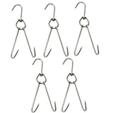 5x Stainless Steel Double Hooks Hams Bacon Chicken Meat Hook Hanging Tool