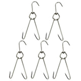 5x Stainless Steel Double Hooks Hams Bacon Chicken Meat Hook Hanging Tool