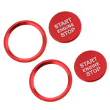 2 Pack Aluminium Steering Wheel Sticker Badge Trim Trapezoid For Audi Red