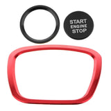 3 Pieces Engine Start Ignition Button Sticker+ Wheel Sticker Badge Trim