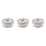 3pcs Silicone Waterproof Kitchen Bathroom Bath Shower Suction Cup Clock