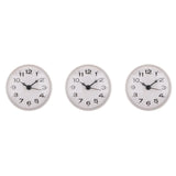 3pcs Silicone Waterproof Kitchen Bathroom Bath Shower Suction Cup Clock