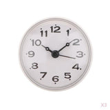 3pcs Silicone Waterproof Kitchen Bathroom Bath Shower Suction Cup Clock