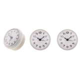 3pcs Silicone Waterproof Kitchen Bathroom Bath Shower Suction Cup Clock