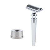 Men's Double Edge Safety Shaving Razor Alloy Classic Manual Shaver Base Set
