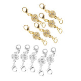 10 Pieces Crystal Round 8mm Ball Lobster Clasp Hook Magnetic Jewelry Making