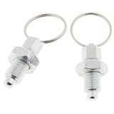 2Pcs Stainless Steel Non Lock-Out Indexing Plunger with Pull Ring M12