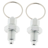 2Pcs Stainless Steel Non Lock-Out Indexing Plunger with Pull Ring M12