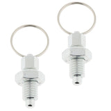 2Pcs Stainless Steel Non Lock-Out Indexing Plunger with Pull Ring M12