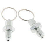 2Pcs Stainless Steel Non Lock-Out Indexing Plunger with Pull Ring M12