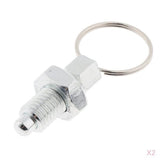 2Pcs Stainless Steel Non Lock-Out Indexing Plunger with Pull Ring M12
