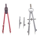 2 Metal Compass for Geometry Math Drawing Drafting Schools Office Stationery