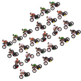 24 Pieces Miniature 1/87 HO Model Cyclist DIY Landscape Sand Table Layouts
