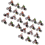 24 Pieces Miniature 1/87 HO Model Cyclist DIY Landscape Sand Table Layouts