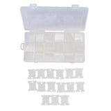2 Pieces 18 Grids Embroidery Floss Organizer Box + 240 Plastic Floss Bobbins