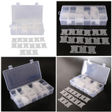 2 Pieces 18 Grids Embroidery Floss Organizer Box + 240 Plastic Floss Bobbins