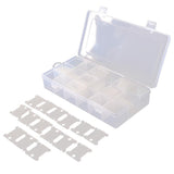 2 Pieces 18 Grids Embroidery Floss Organizer Box + 240 Plastic Floss Bobbins
