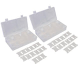 2 Pieces 18 Grids Embroidery Floss Organizer Box + 240 Plastic Floss Bobbins